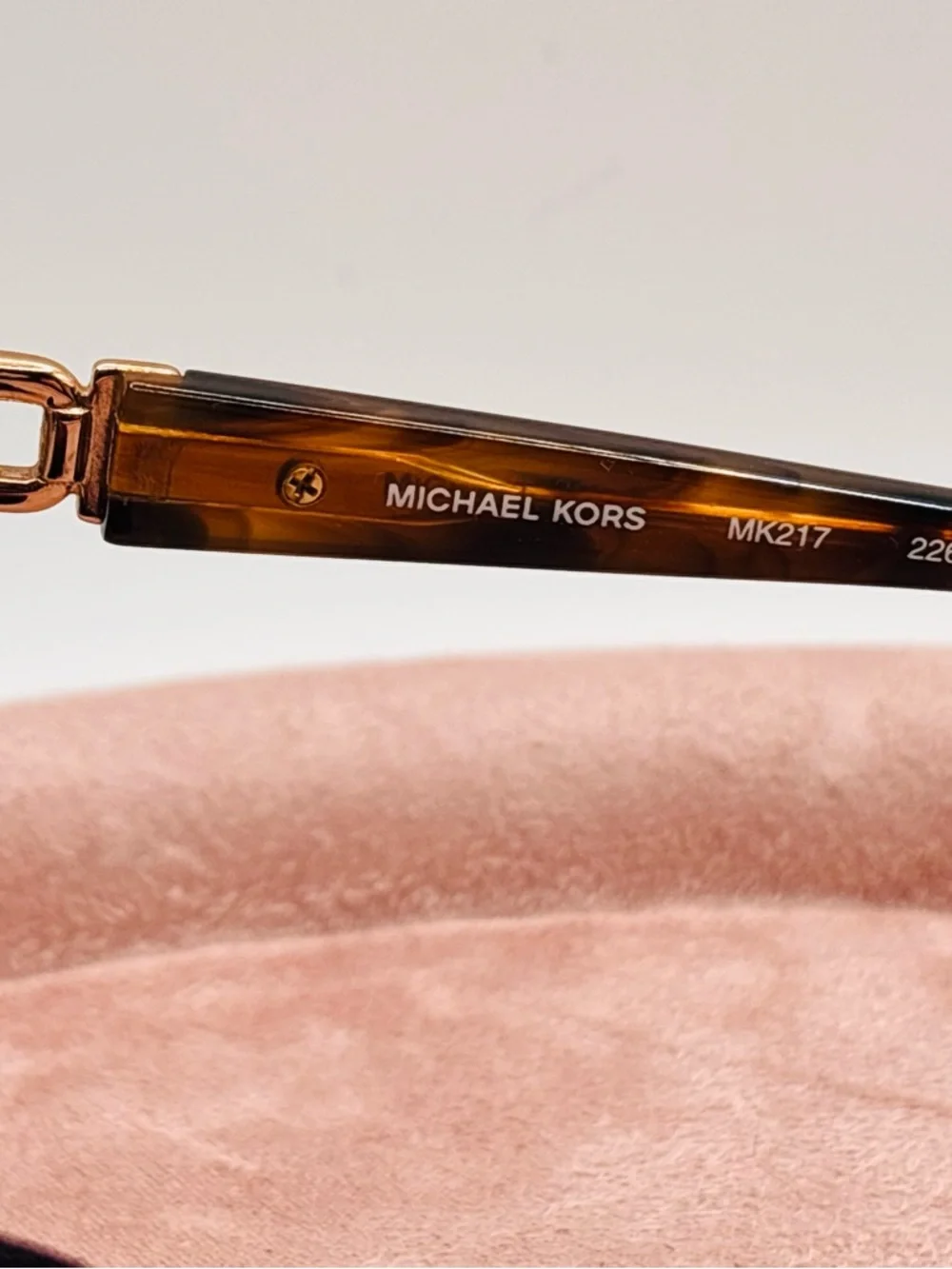 Michael Kors MK217 Tortoiseshell Eyeglass Frames Gold Logo RX Ready